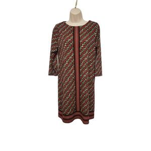 Versona Multicolor Knee-Length Dress Size Small